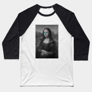 Monna Lisa Skull Interactive Red&Blue Filter T-Shirt #2 Baseball T-Shirt